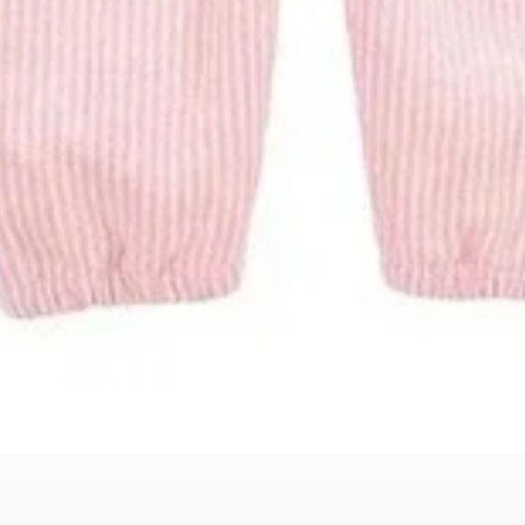 Baby B'gosh Pink and White stripe knit overalls size 24 m - Picture 8 of 10